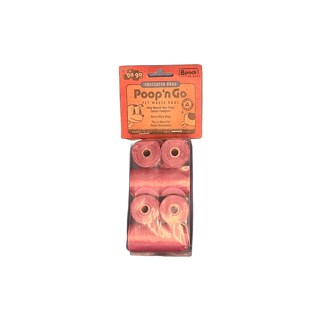Bolsas para desechos de mascotas Poop 'n Go®, 8 rollos, sin perfume, de GoGo