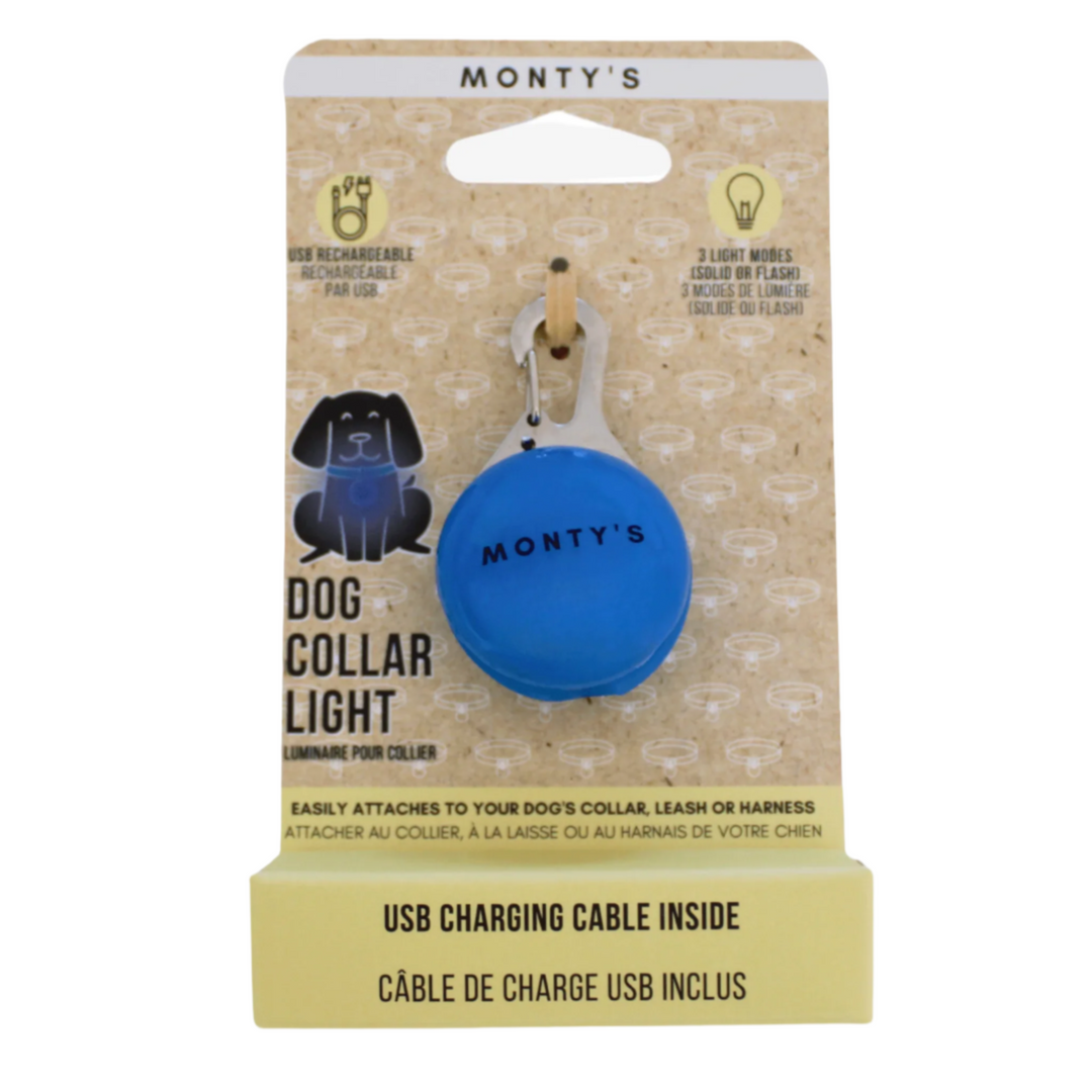 USB Rechargeable Flashing Dog Collar/Harness Light  - Blue