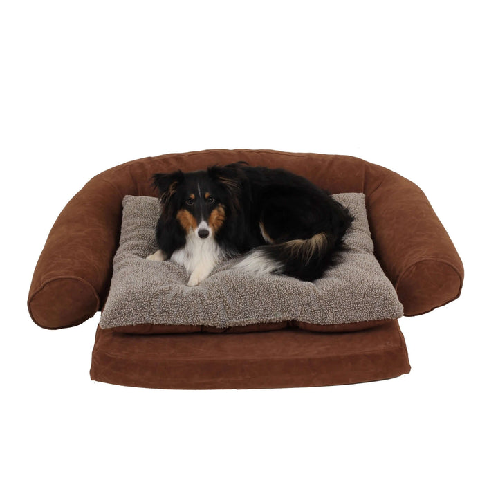 Cama Orthopedic Sleeper Comfort Couch® para perros con cojín - Marrón