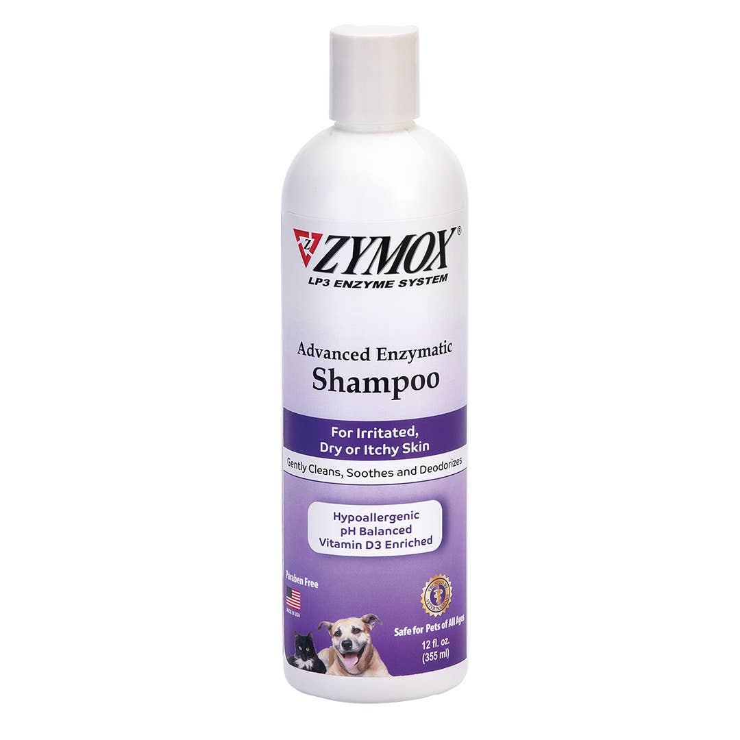 Champú enzimático avanzado ZYMOX: hipoalergénico y calmante, 355 ml