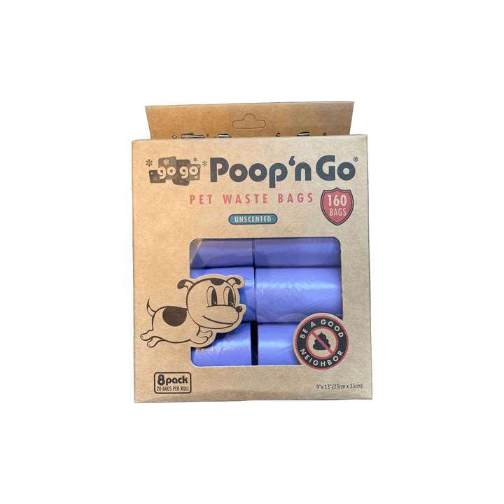 Bolsas para desechos de mascotas Poop 'n Go®, 8 rollos, sin perfume, de GoGo