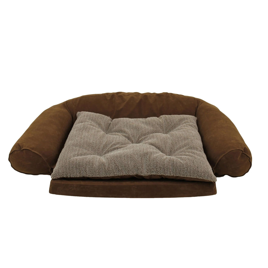 Cama Orthopedic Sleeper Comfort Couch® para perros con cojín - Marrón