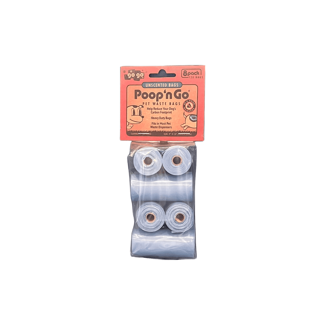 Poop 'n Go® Pet Waste Bags, 8 Rolls, Unscented - Blue