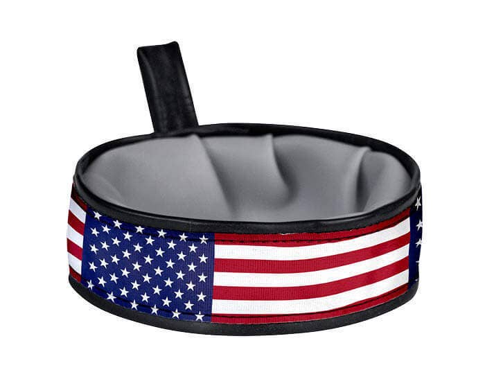 Trail Buddy Collapsible Dog Travel Bowl - USA Stars & Stripe