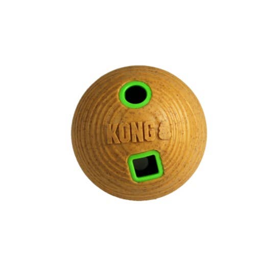 Juguete de enriquecimiento para perros KONG® Bamboo Feeder Ball, tamaño mediano