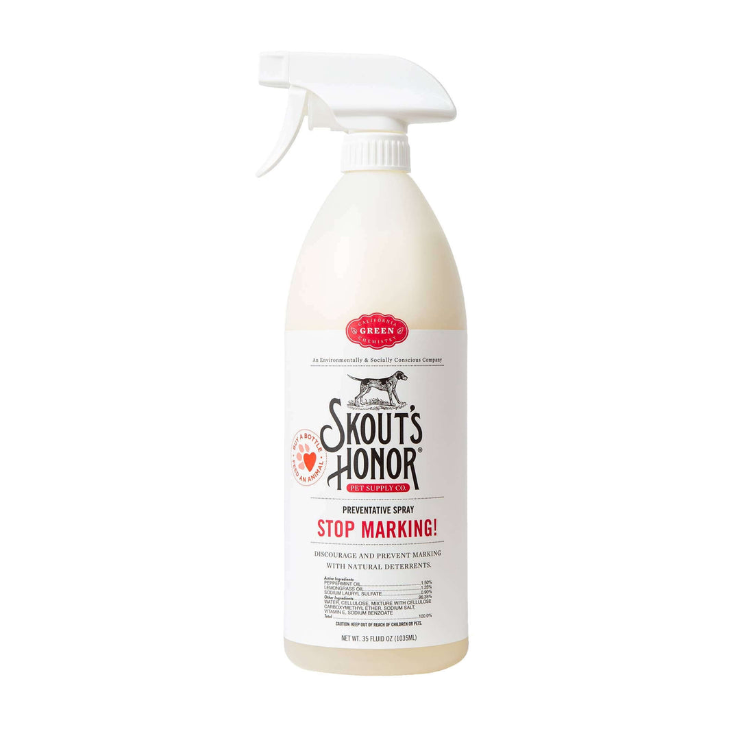Skout’s Honor Stop Marking Spray – Natural Deterrent for Dogs 35oz
