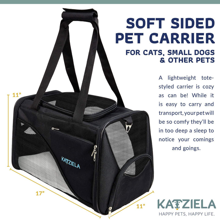 Katziella Soft-Sided Pet Carrier – Airline Approved & Travel-Ready