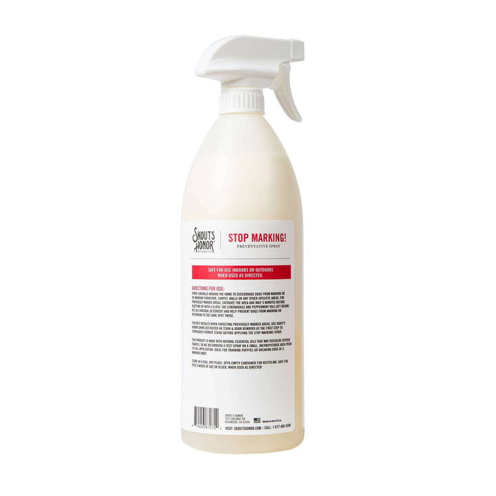 Skout’s Honor Stop Marking Spray – Natural Deterrent for Dogs 35oz