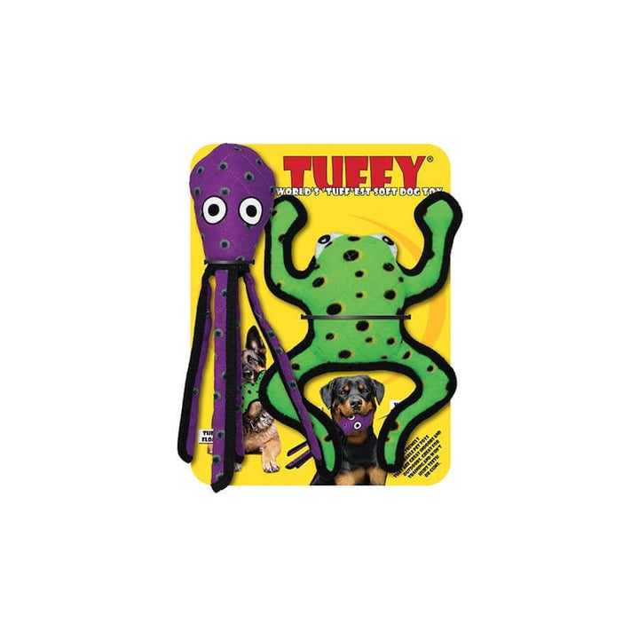 Tuffy - Limited Edition - Phrog Leap & Squid Purple 2 Pack, Durable Dog Toys