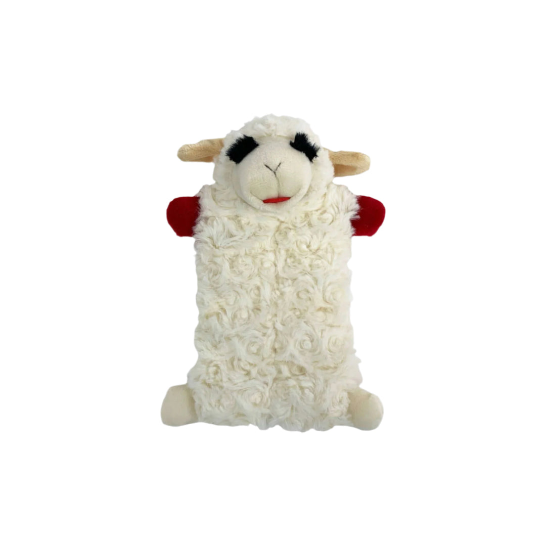 Multipet Lamb Chop Squeaker Mat Plush Dog Toy 9"