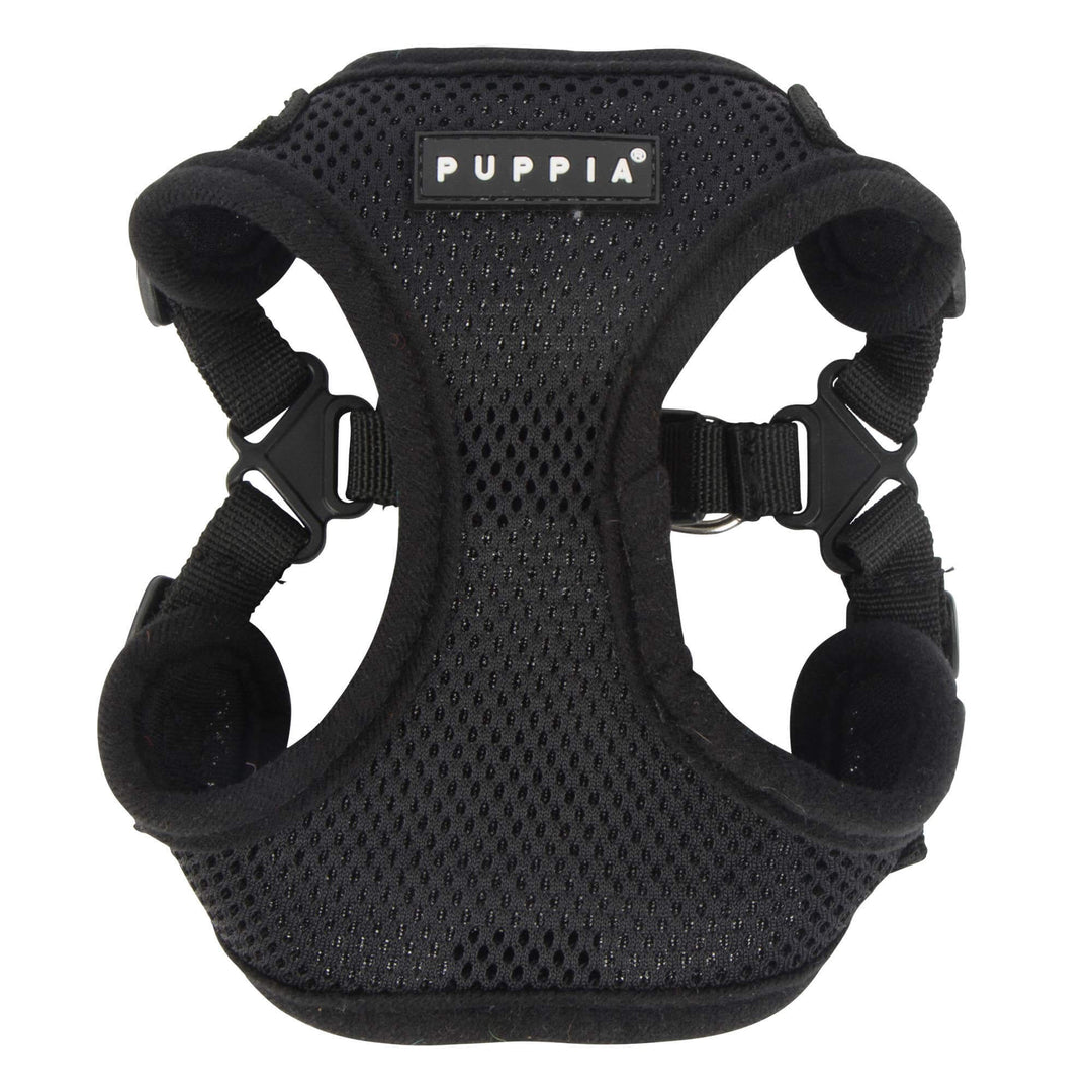 Puppia Soft C Dog Harness – Comfortable, Secure & Lightweight-BLACK