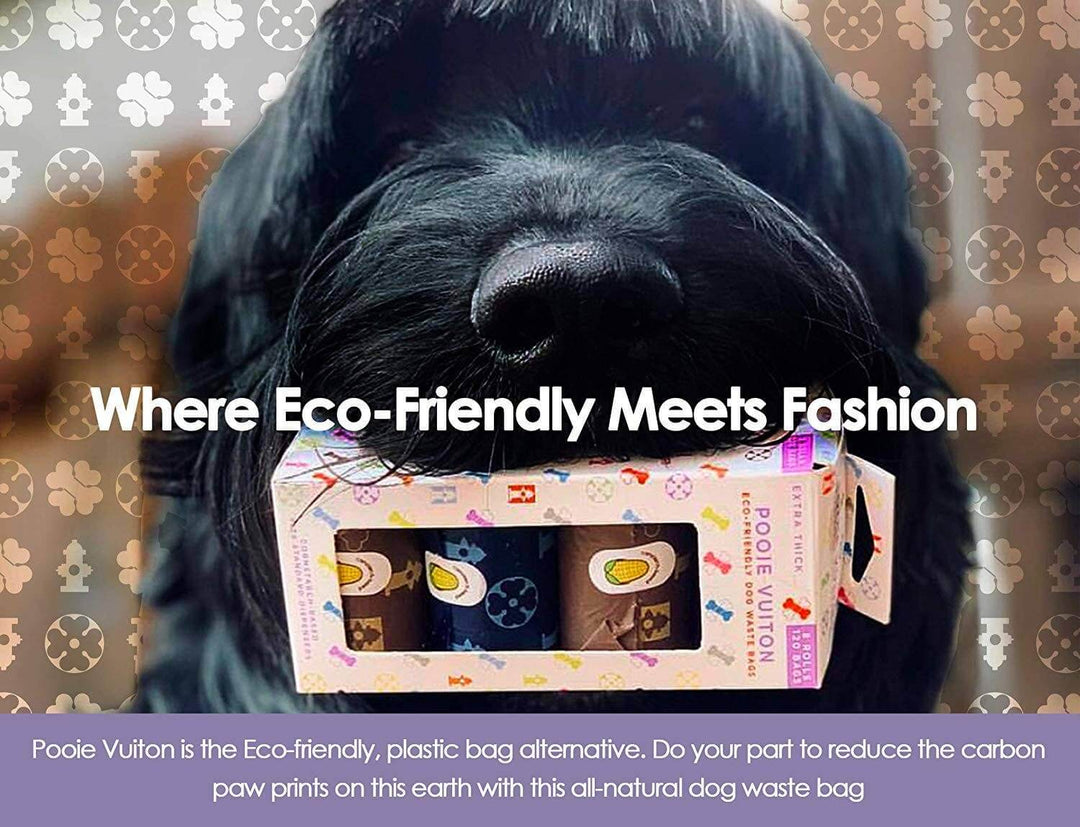 Stylish Dog Poop Bags – Cornstarch-Based 60 bags