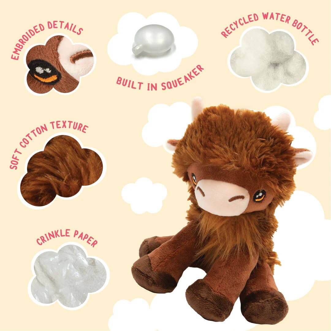 SnugArooz Nyland the Highland Plush Dog Toy 8"