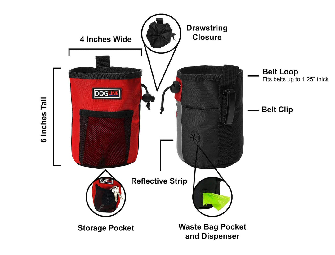 Beta Treat Pouch + Built-In Waste Bag Dispenser: Orange
