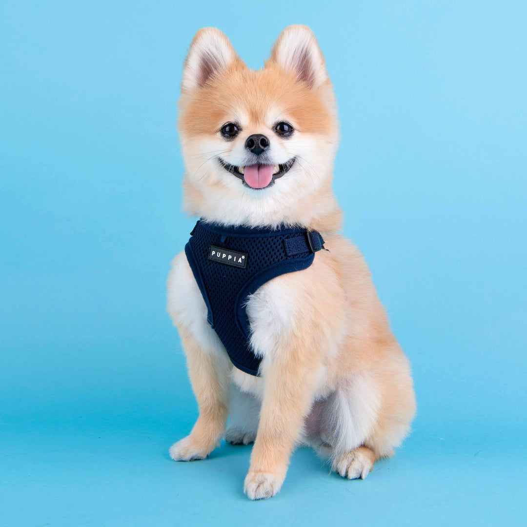 Puppia Soft C Dog Harness – Comfortable, Secure & Lightweight - NAVY