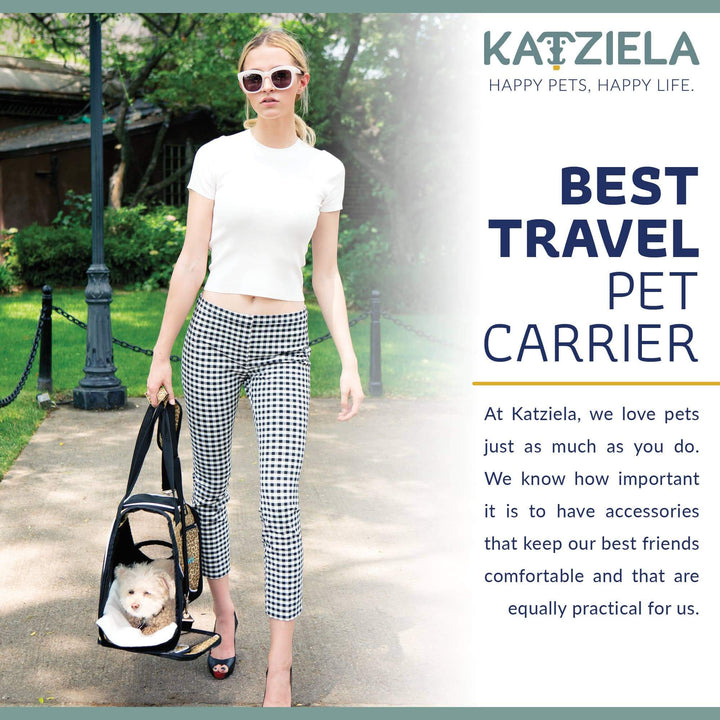 Katziella Soft-Sided Pet Carrier – Airline Approved & Travel-Ready
