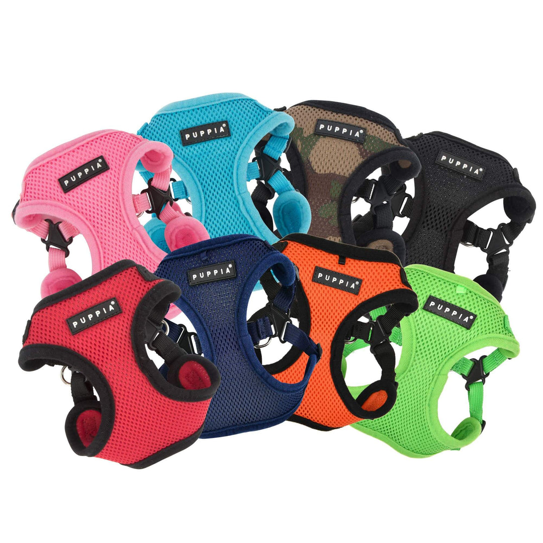 Puppia Soft C Dog Harness – Comfortable, Secure & Lightweight-BLACK