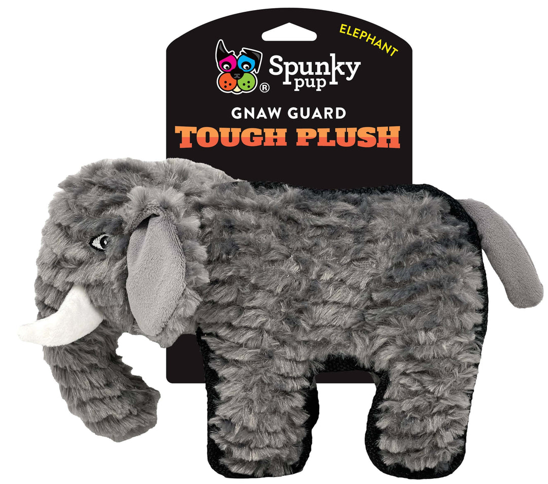 Spunky Pup Tough Plush Elephant - Durable Chew Toy