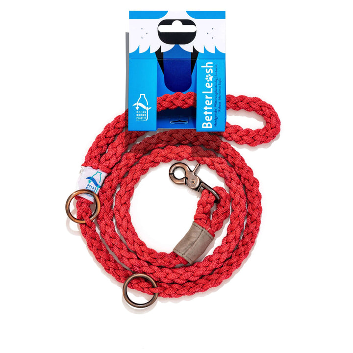 100% Fairtrade Recycled Ocean Bound Plastic - BETTERLEASH: Neon Fuchsia / Small