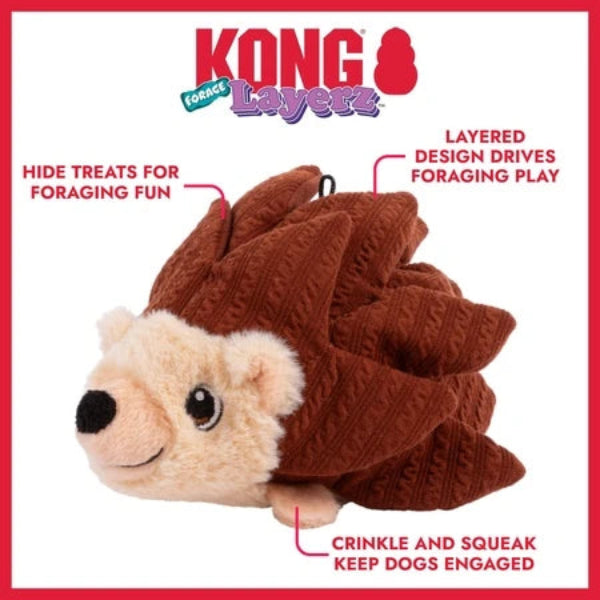 KONG® Layerz Forage Hedghog Dog Treat Dispenser – Medium