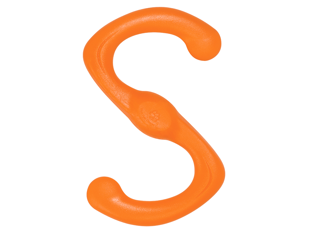 Bumi® Dog Toy for Chew, Tug, and Fetch: Tangerine / Small