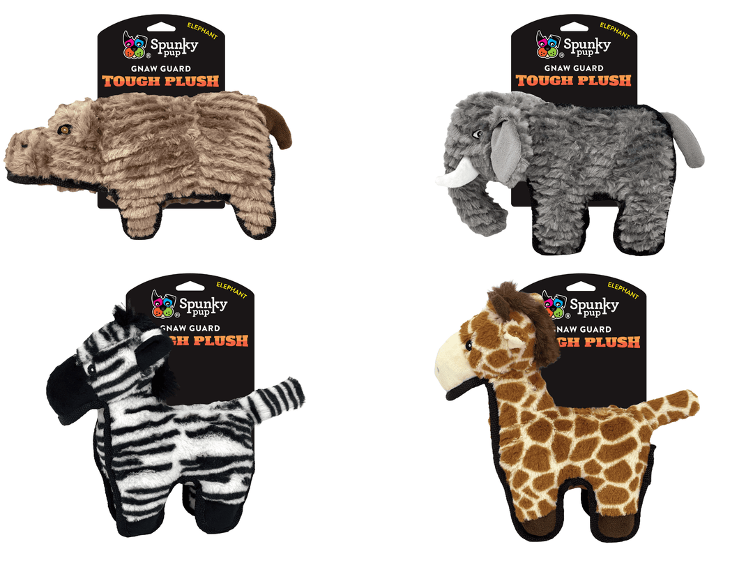 Spunky Pup Tough Plush Dog Toy: Zebra