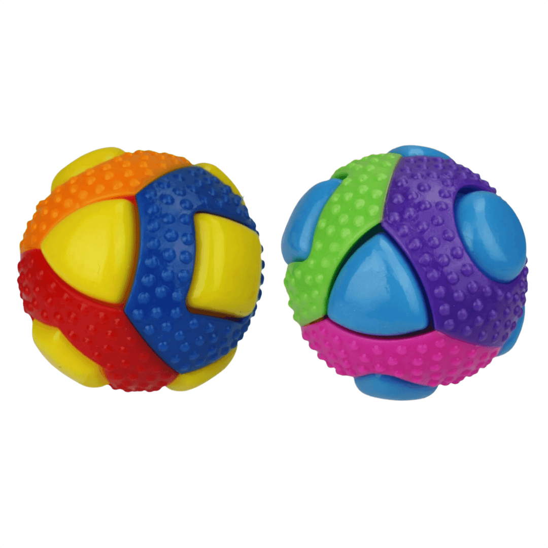 Multipet Theo TPR Ball Assorted Colors, One Dog Chew Toy 3"