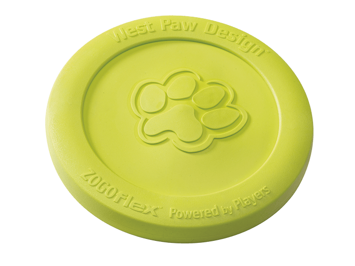 West Paw Zisc® Flying Disc Fetch Dog Toy: Granny Smith / Large