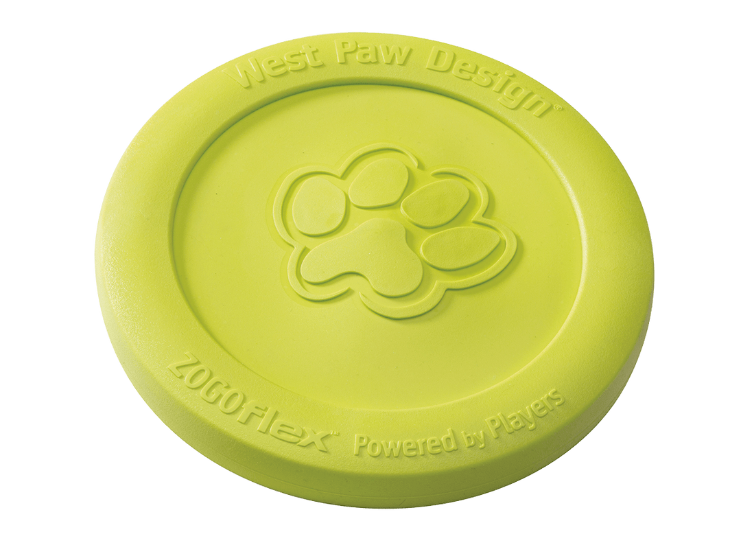 West Paw Zisc® Flying Disc Fetch Dog Toy: Granny Smith / Small