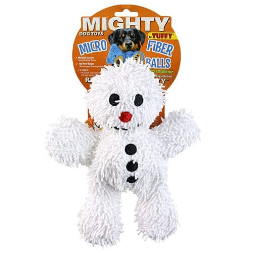 Mighty® Microfiber Ball - Squeaky Plush Dog Toy, Snowman