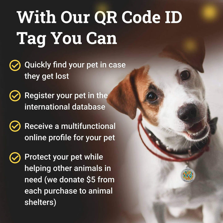 Dog Tag With Silicone, QR Code Dog Id Tag Personalized: Bone (40 mm)