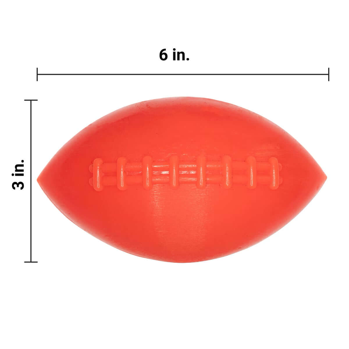 Ruff Dawg Football XL Lifetime Guaranteed - durable dog toy football measuring 6 inches by 3 inches, ideal for fetch.