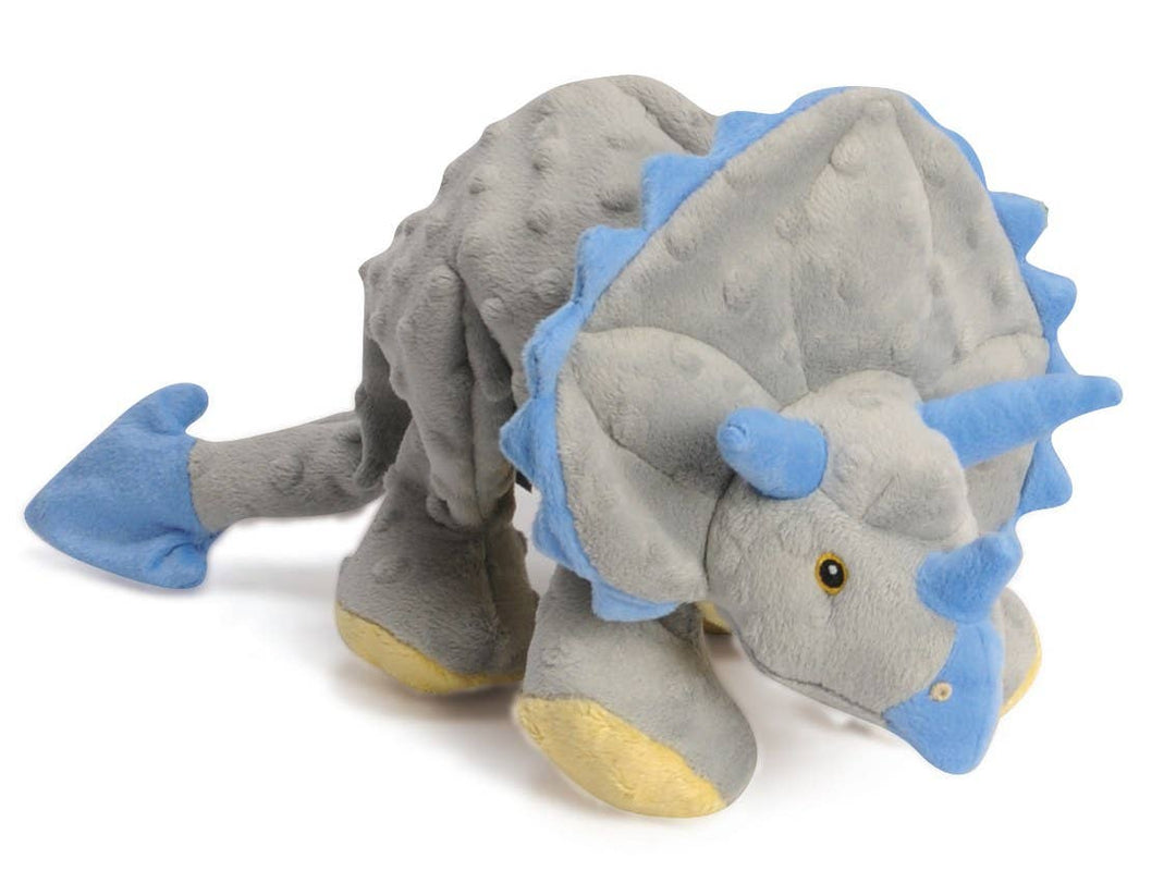 GoDog Dinos Frills Triceratops w/Chew Guard Toy Grey Large