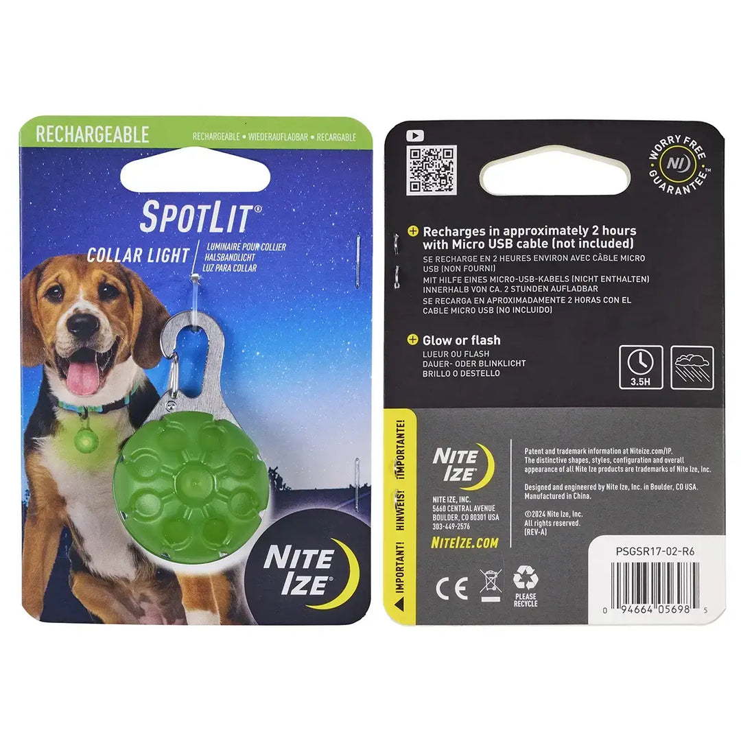 Nite Ize SpotLit® Rechargeable Collar Light - Green