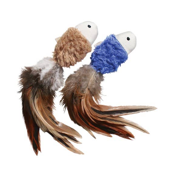 KONG® Naturals® Crinkle Fish Cat Toy 2pk Assorted