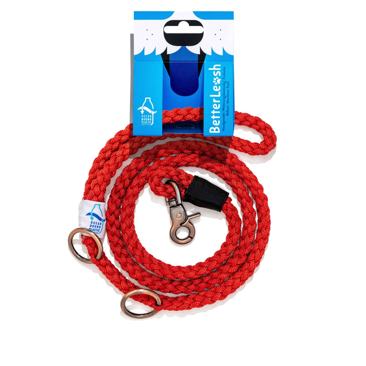 100% Fairtrade Recycled Ocean Bound Plastic - BETTERLEASH: Neon Fuchsia / Large