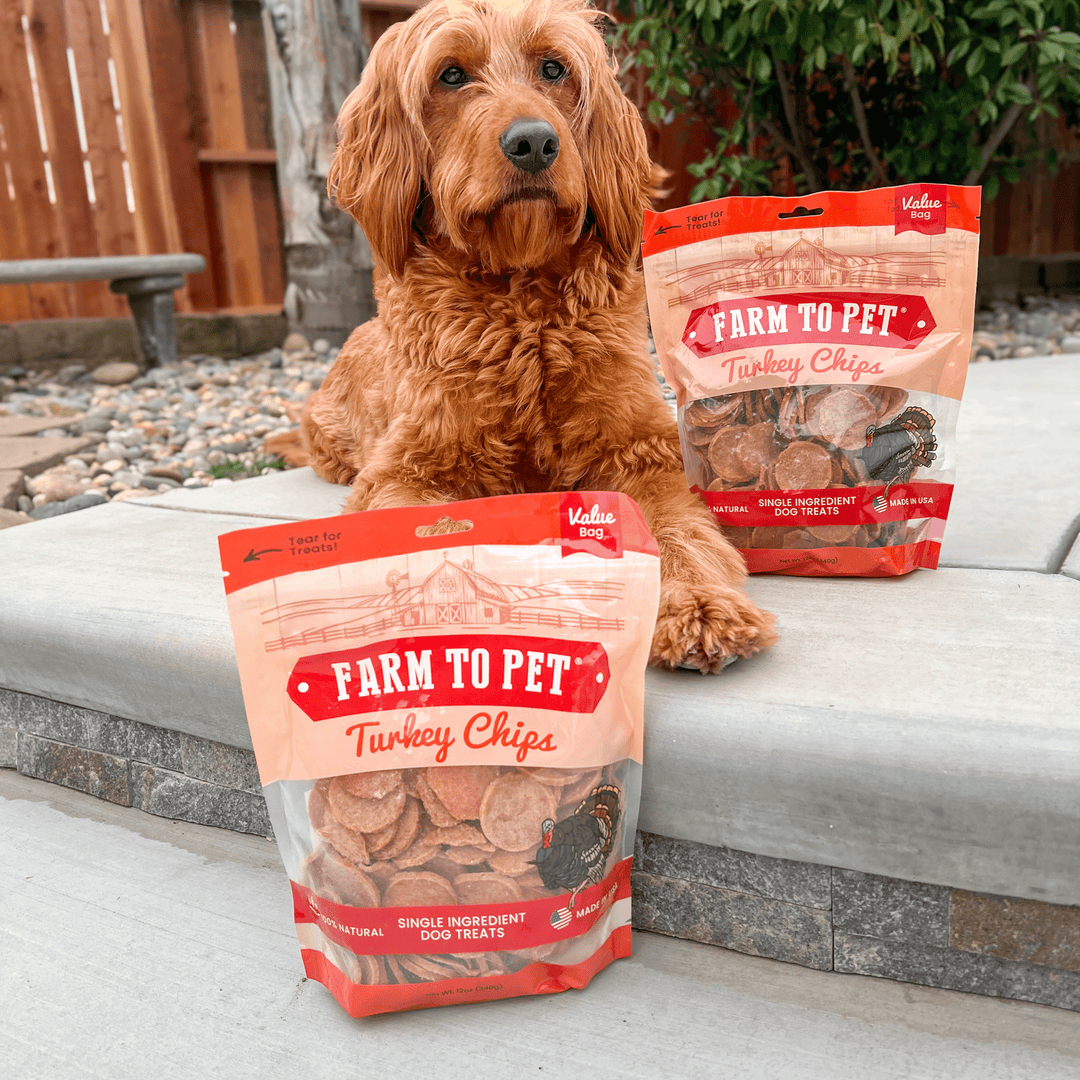 Farm to Pet Turkey Chips Dog Treats 12oz