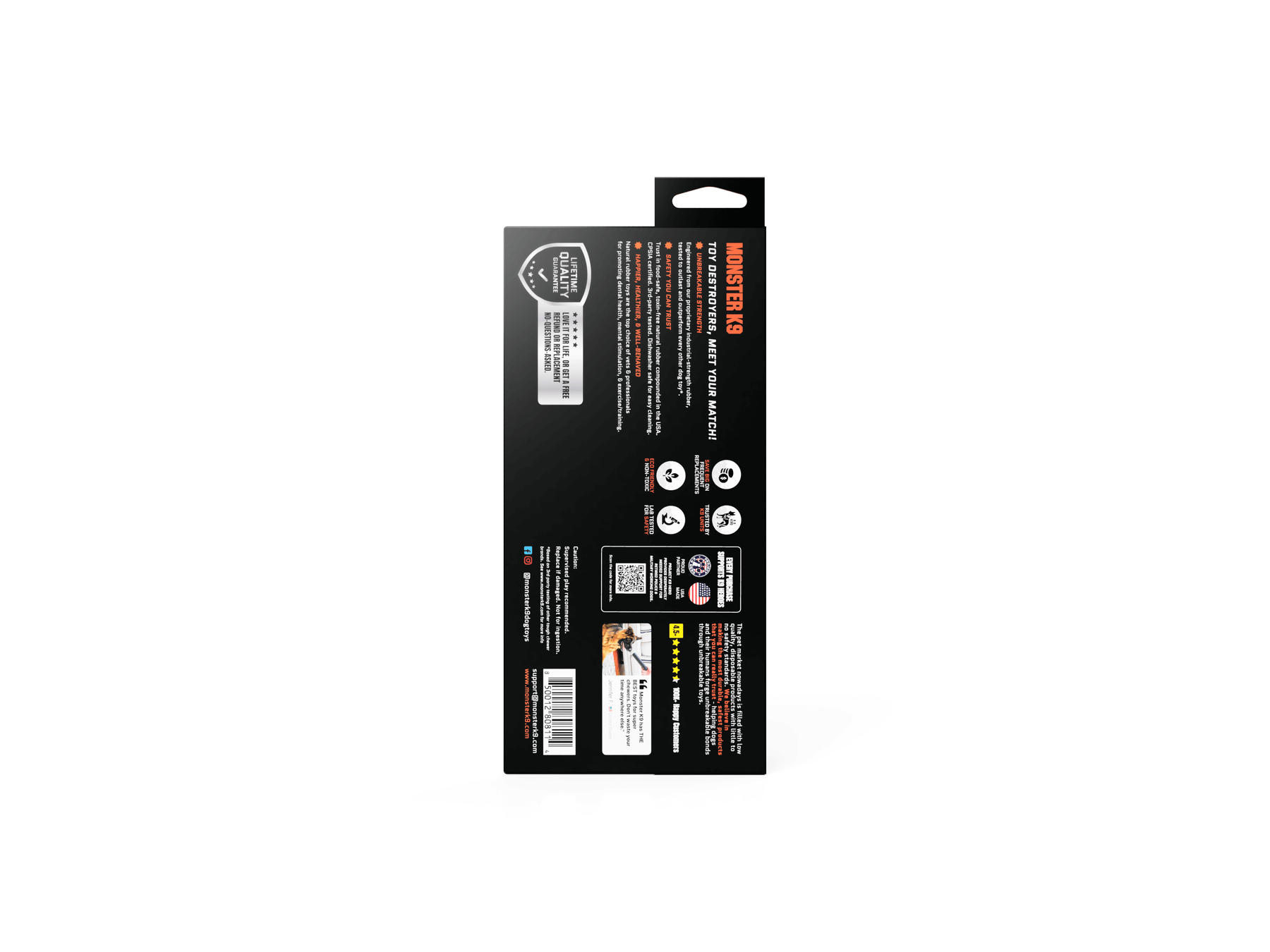 Product packaging with labels and text on a white background