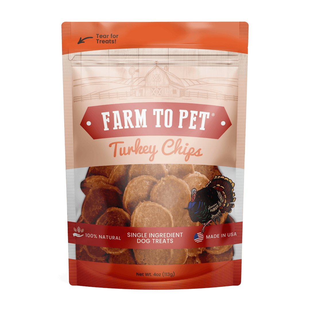 Farm to Pet Turkey Chips Dog Treats 12oz