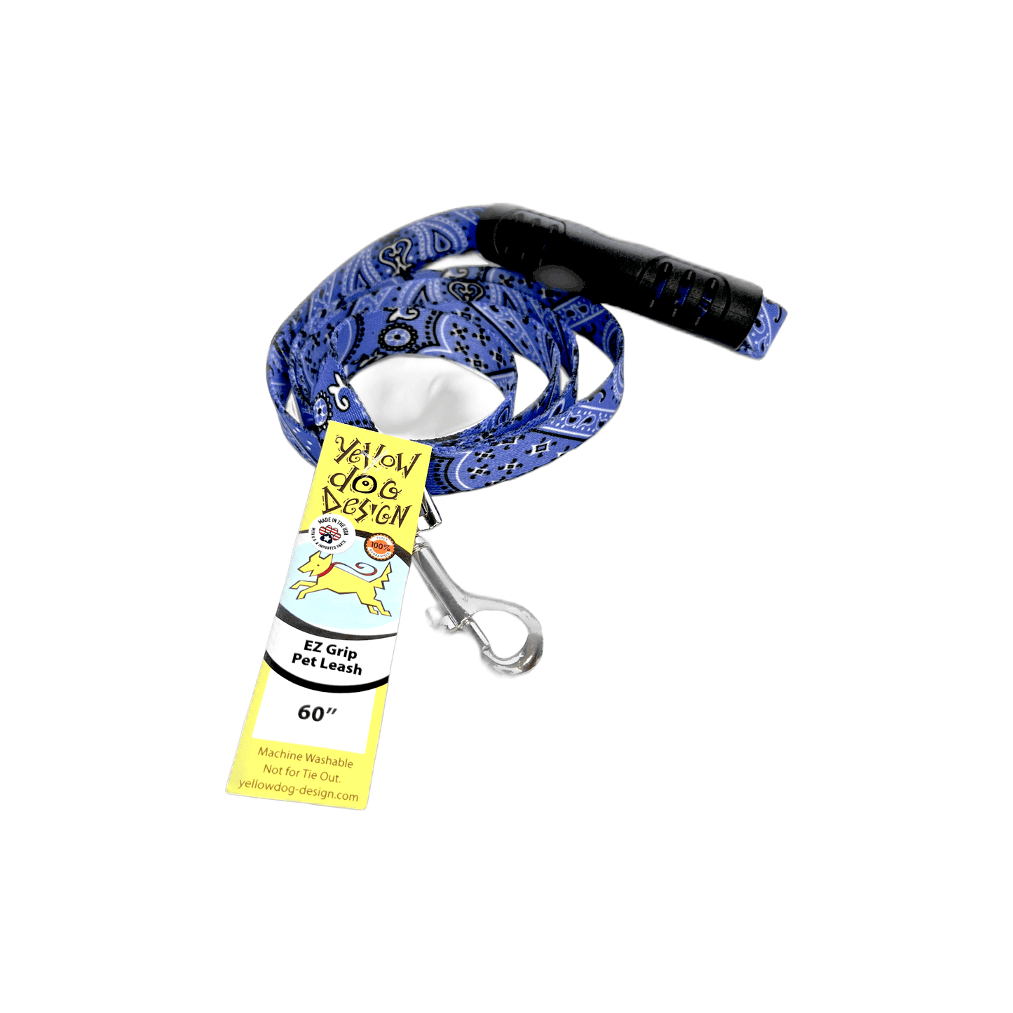 Yellow Dog Leash - Bandana Blue