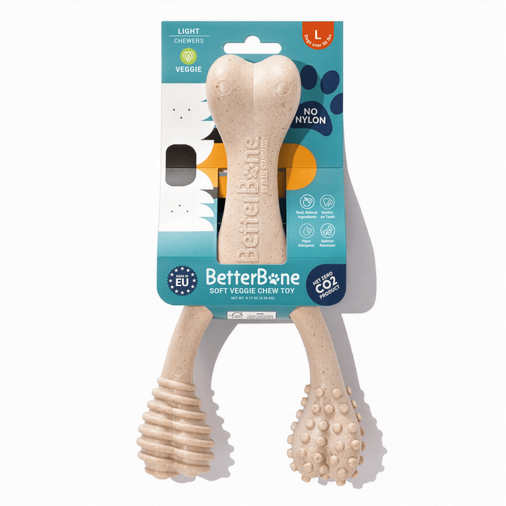BetterBone Wishbone Plant Based Chew Toy - Moderate / Beef / Large