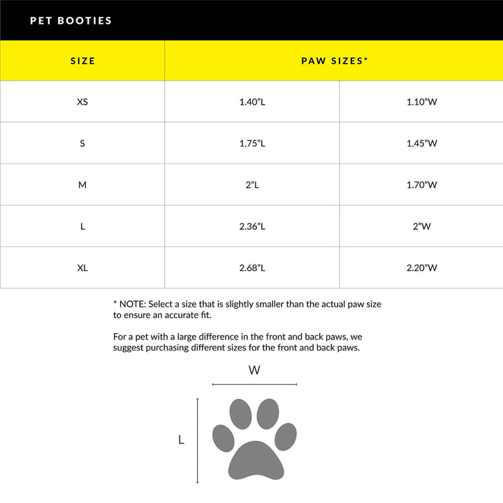 Body Glove Paw Protector Booties: Yellow / Large