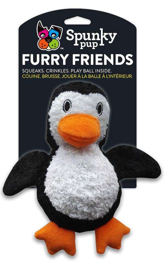 Furry Friends 2-in-1 Plush and Ball Squeaker