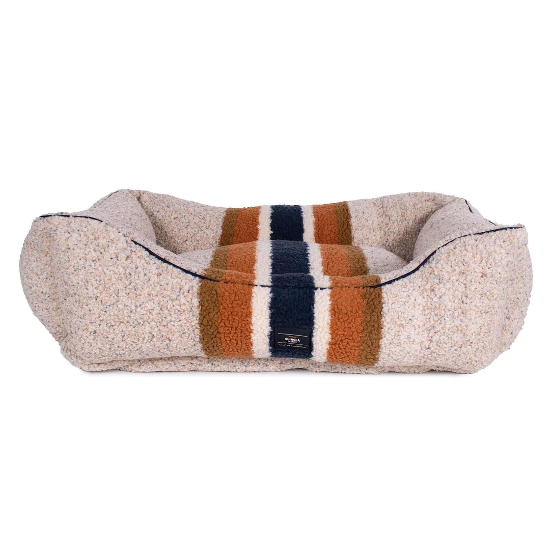 Shinola Pet Kuddle Bolster Style Dog Bed in Oatmeal