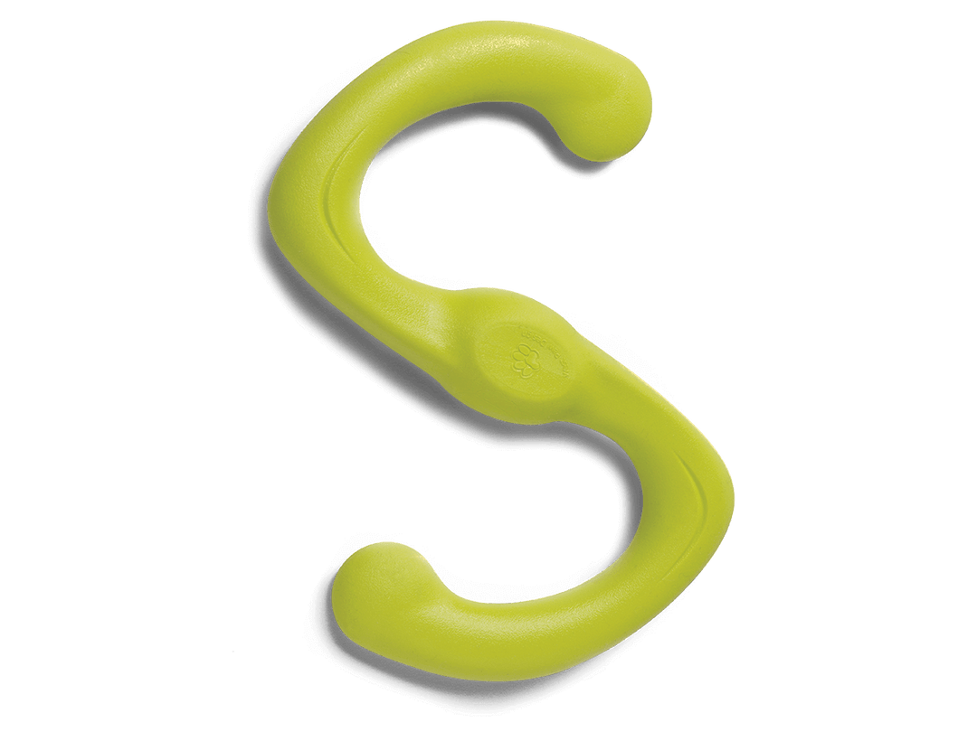 West Paw Bumi® Dog Toy for Chew, Tug, and Fetch: Granny Smith / Small