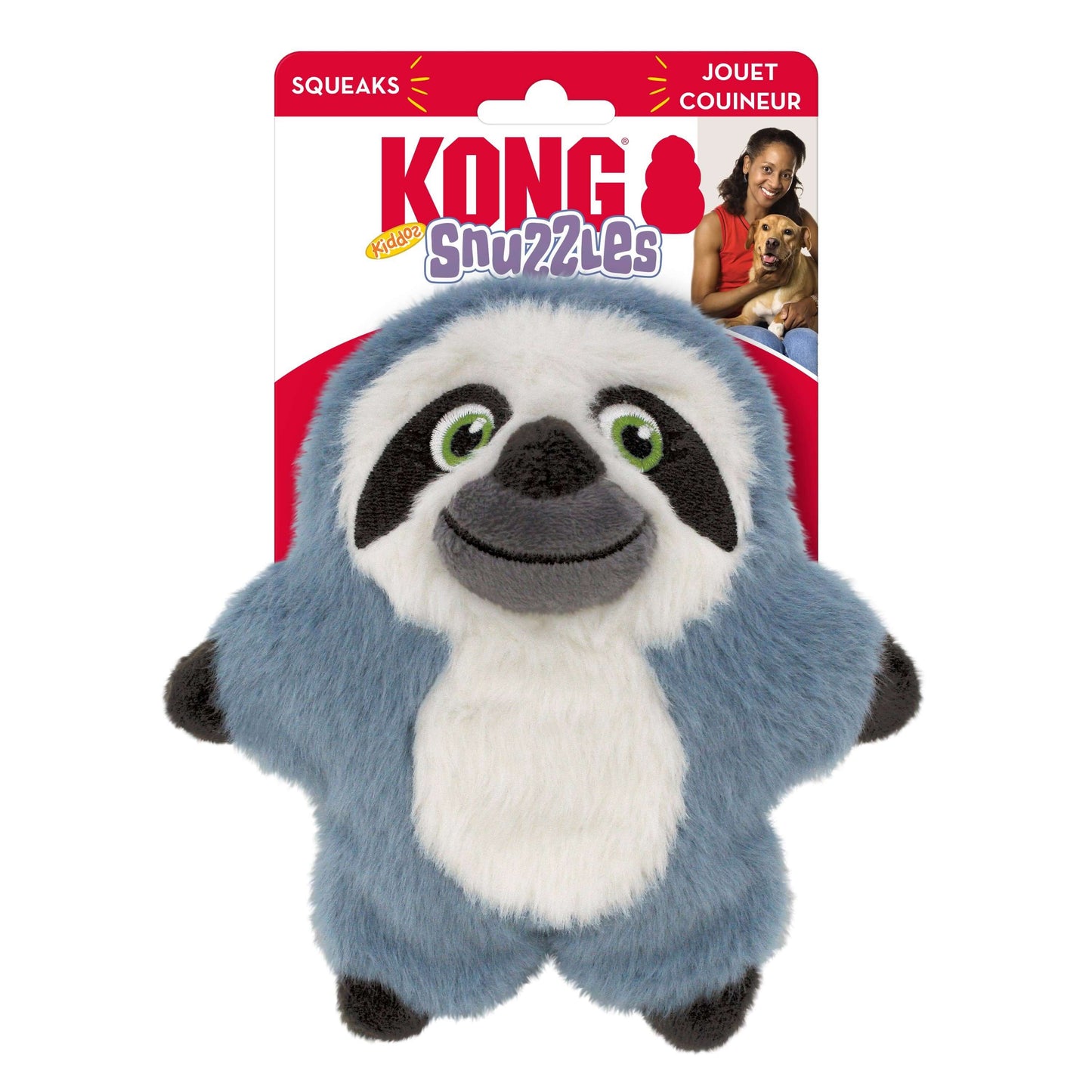 KONG® Snuzzles Sloth: Fun, Snuggles, and Squeaky Delight!