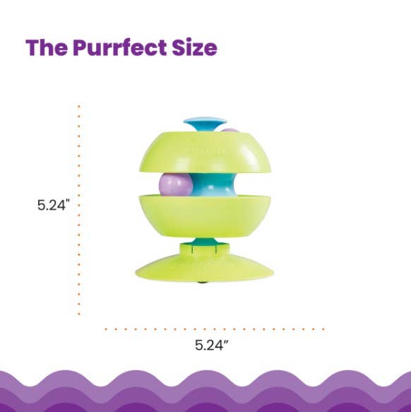 Catstages Twist-A-Ball Track Cat Toy Green