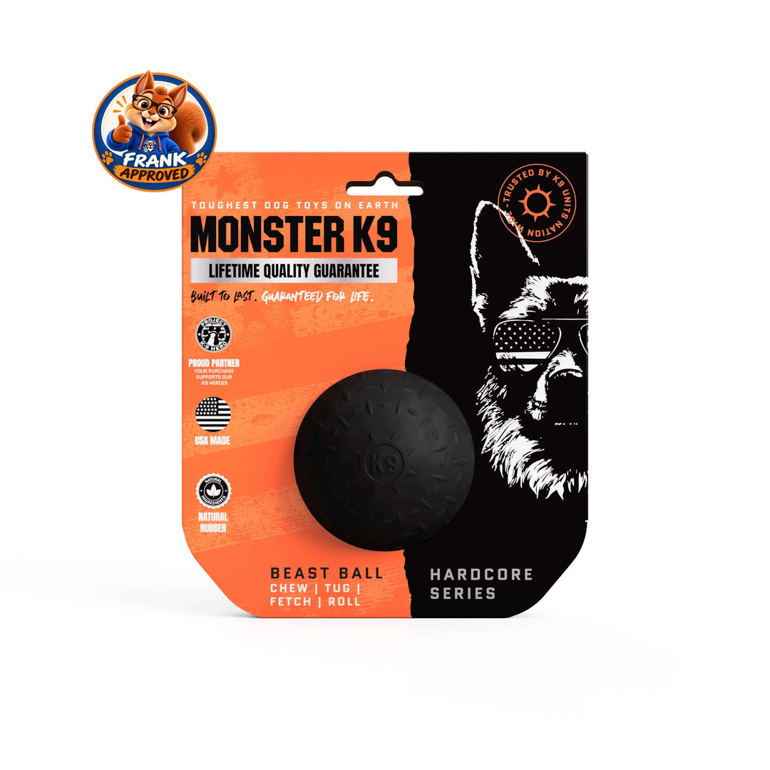 Monster K9 Black Beast Ball for Aggressive Chewers