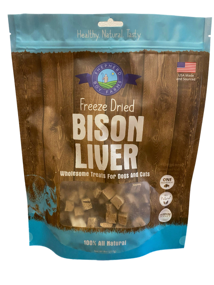 Shepherd Boy Farms Freeze Dried Bison Liver Treats: 8oz