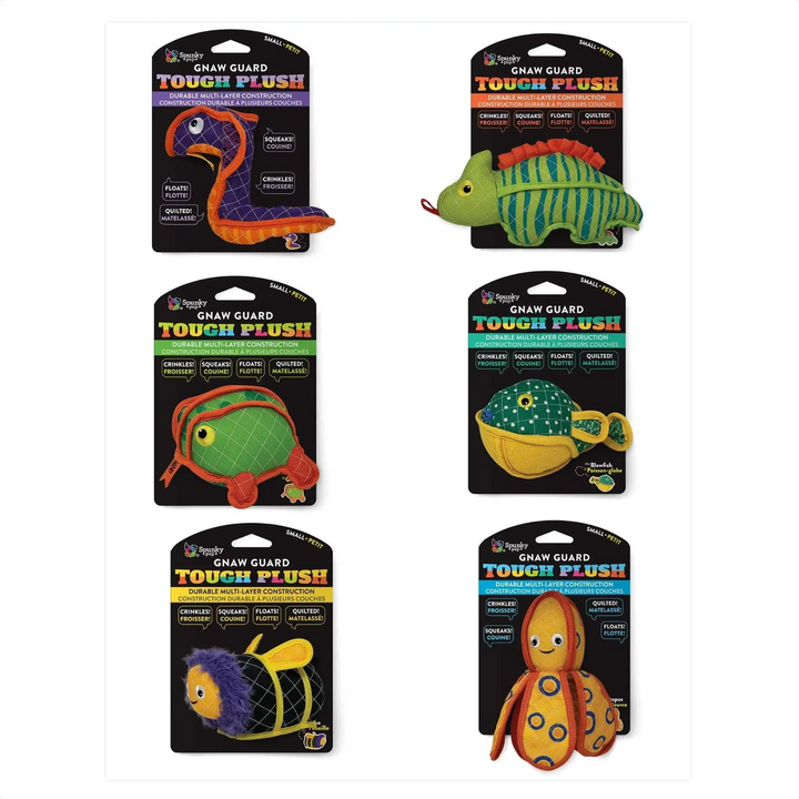 Spunky Pup Tough Plush Neons: Medium/Lizzard